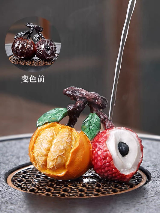 Color change of fruit tea pet ornaments