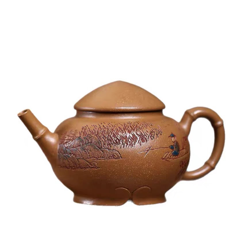 Yixing zishahu famous hand-made raw ore Jinjiangpo fisherman