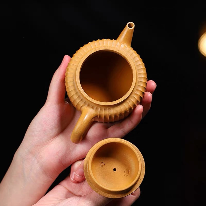 Dezhong Zisha Pot Ribbed Sword Flow