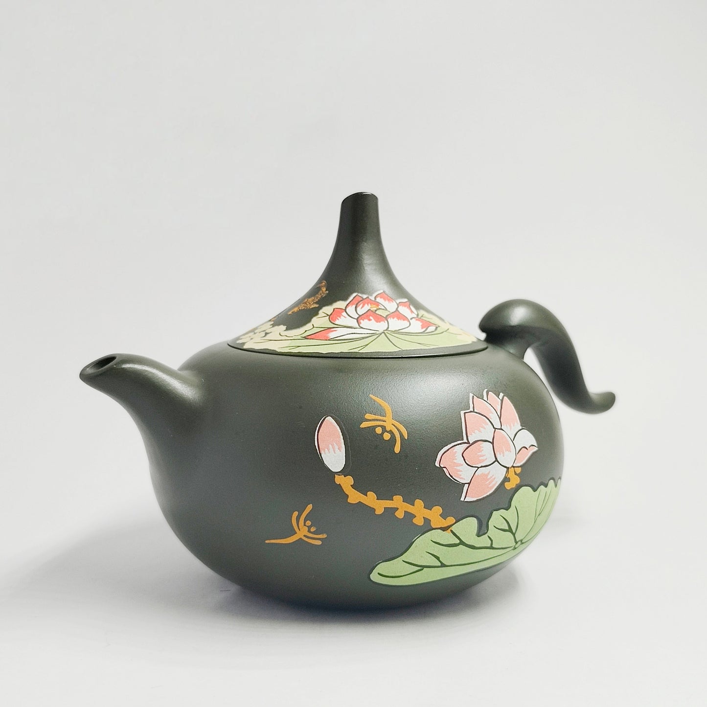 Lotus Shadow Ink Fragrance Curved Stream Teapot
