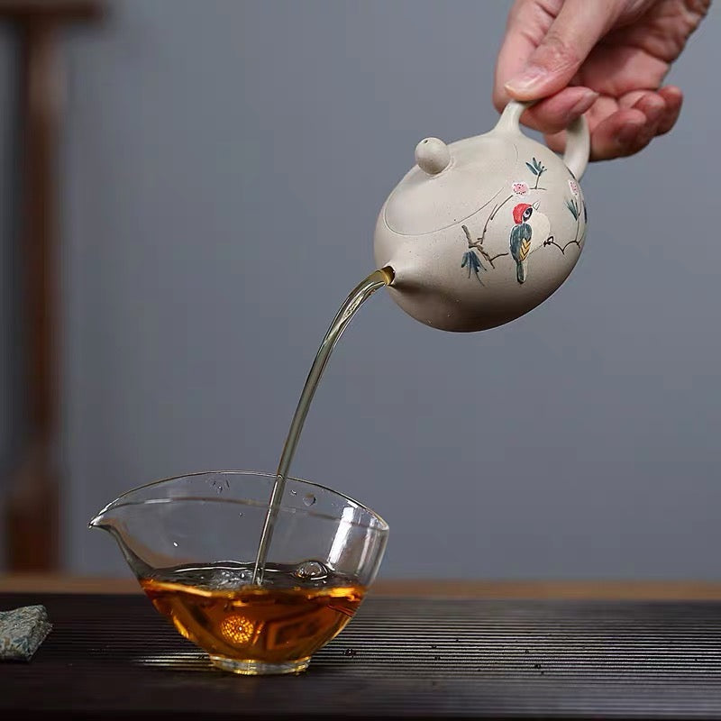 Yixing purple clay pot handmade raw ore white jade section mud white jade Xi Shi teapot