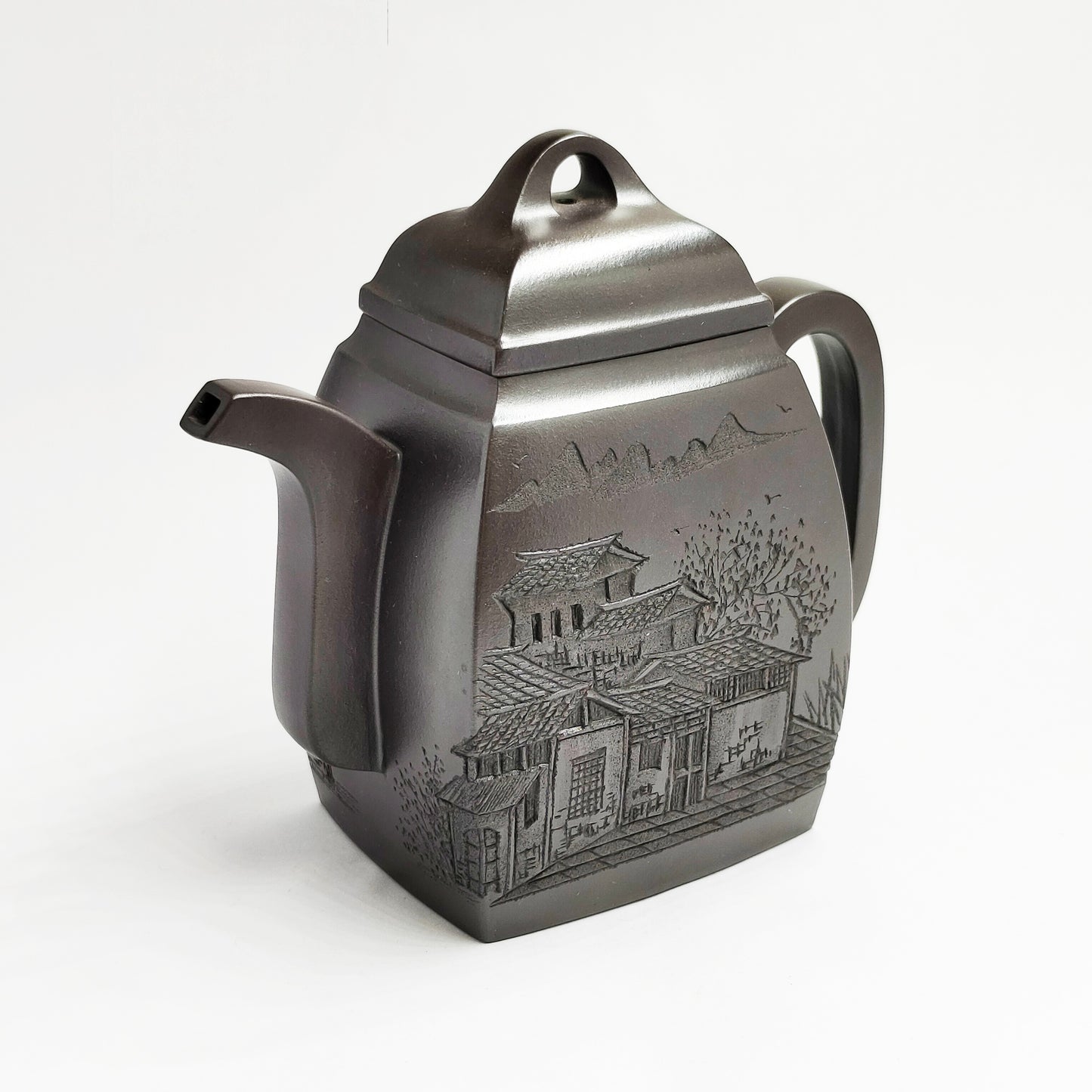 Ebony Rhyme Nostalgia Square Zun Teapot
