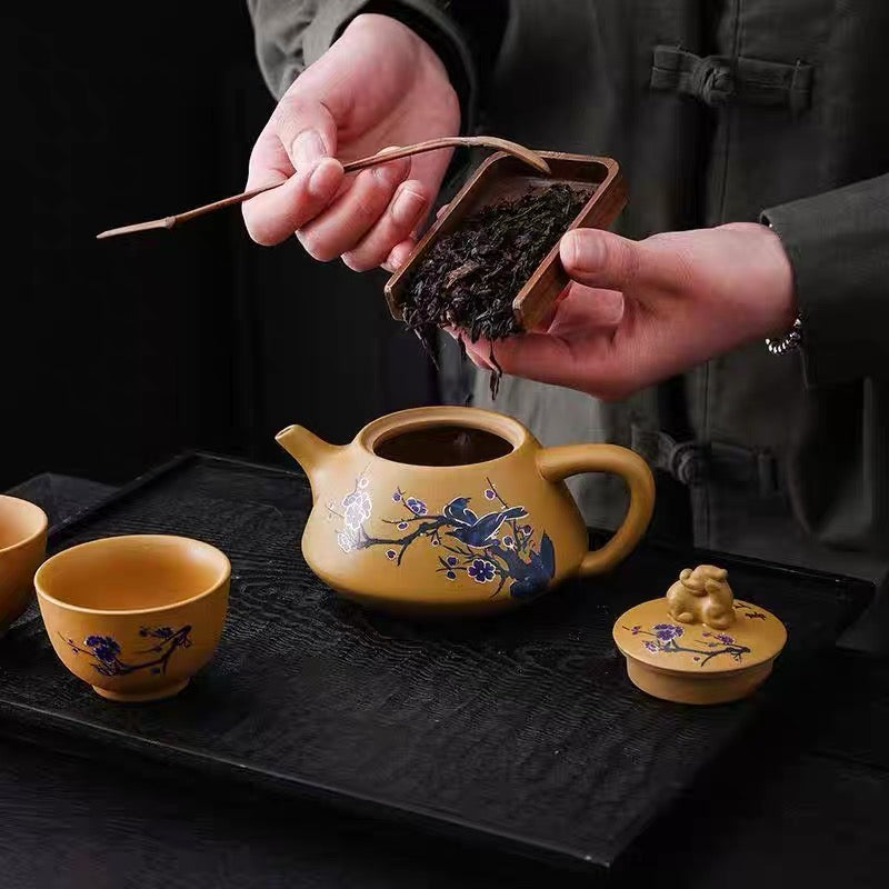 Yellow section mud Fengming water cut off thermochromism beaming stone ladle pot