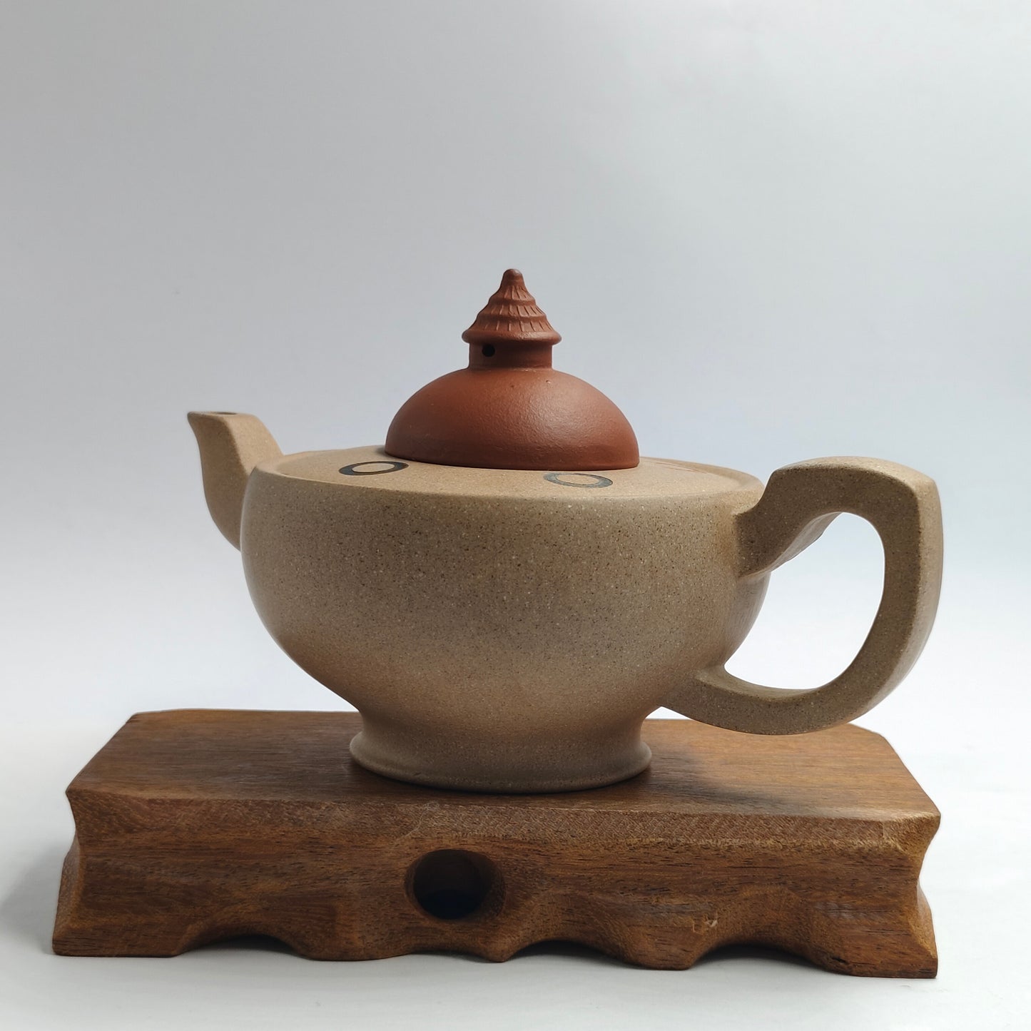 Master Yin Jiaji handmade the old mud red mud Tiantan five-ring pot.