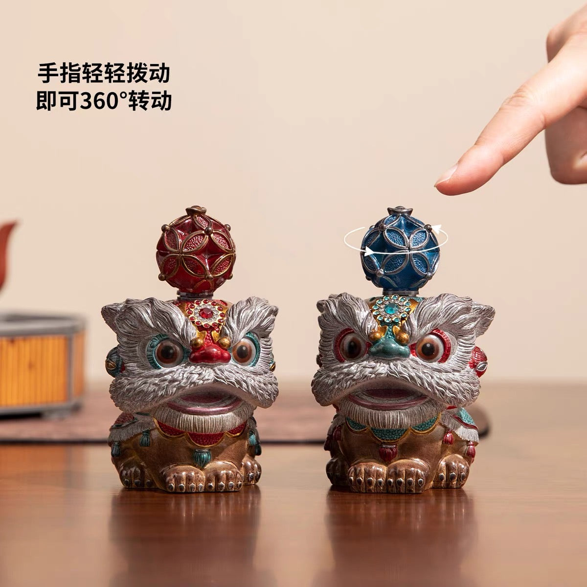 Lion tea pet ornaments can change color