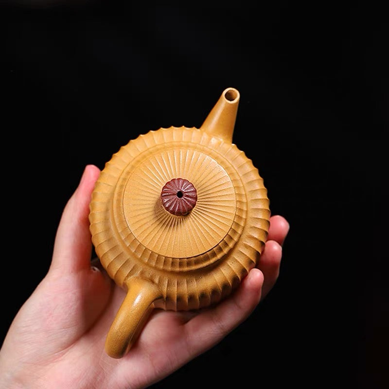 Dezhong Zisha Pot Ribbed Sword Flow