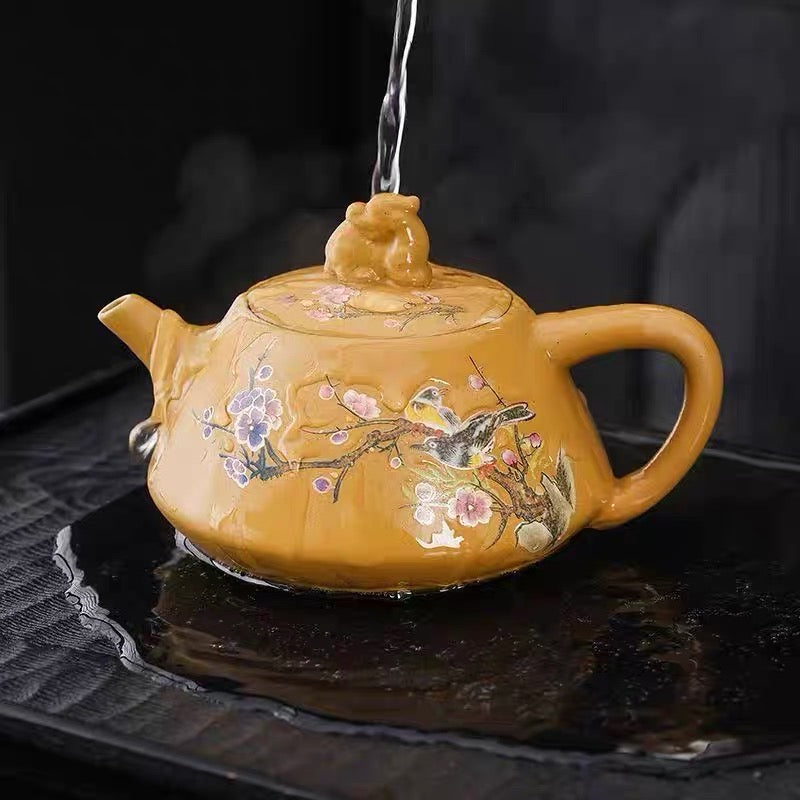 Yellow section mud Fengming water cut off thermochromism beaming stone ladle pot