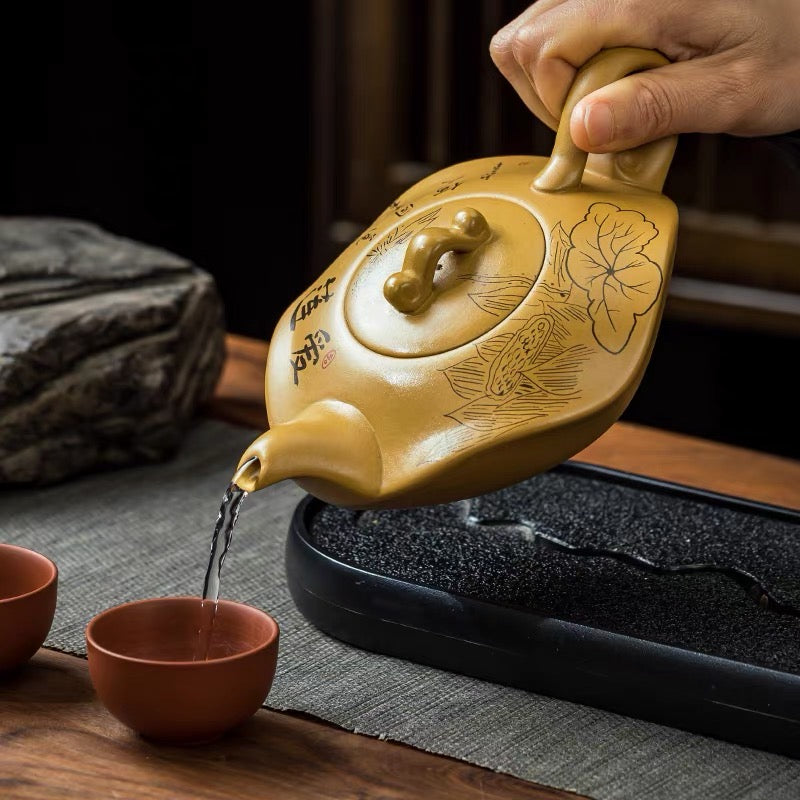 Authentic teapot Shui Yunjian golden section mud Ailian said Fengming pot