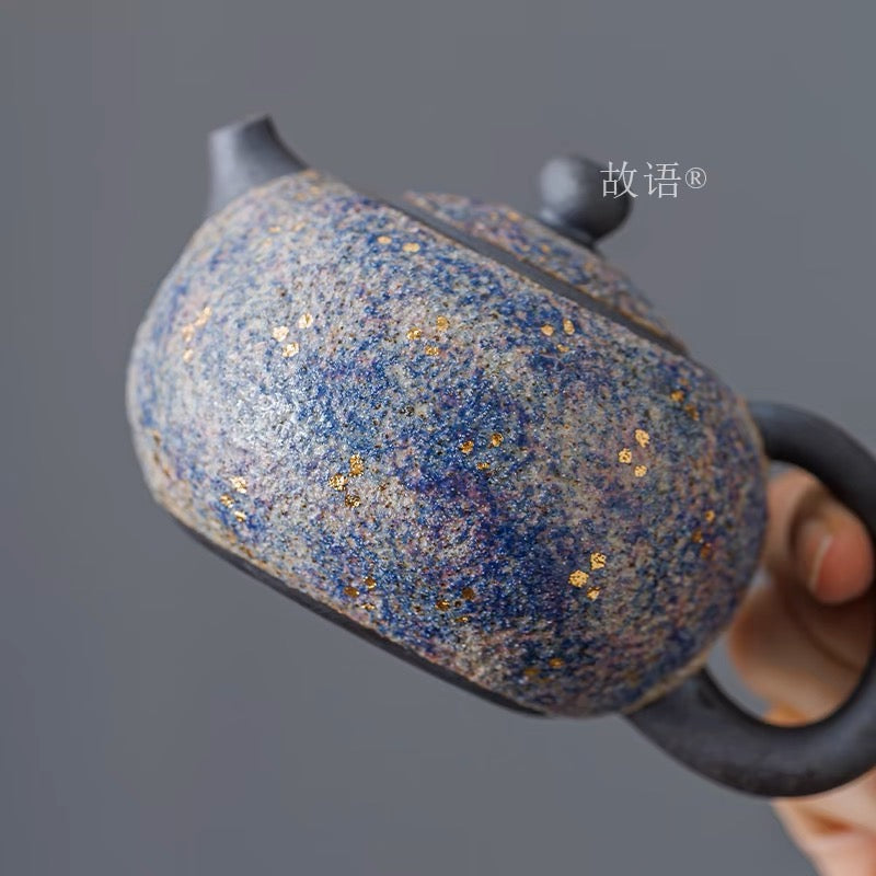 Master Lin Peifu's handmade colorful rock and mineral beauty pot