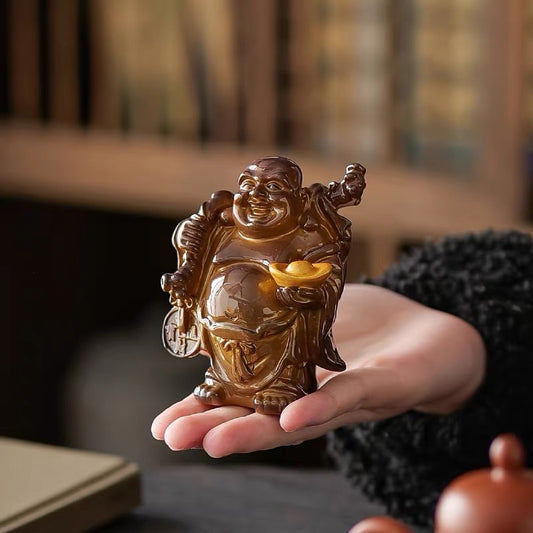 Zen Maitreya Buddha color-changing tea pet ornaments