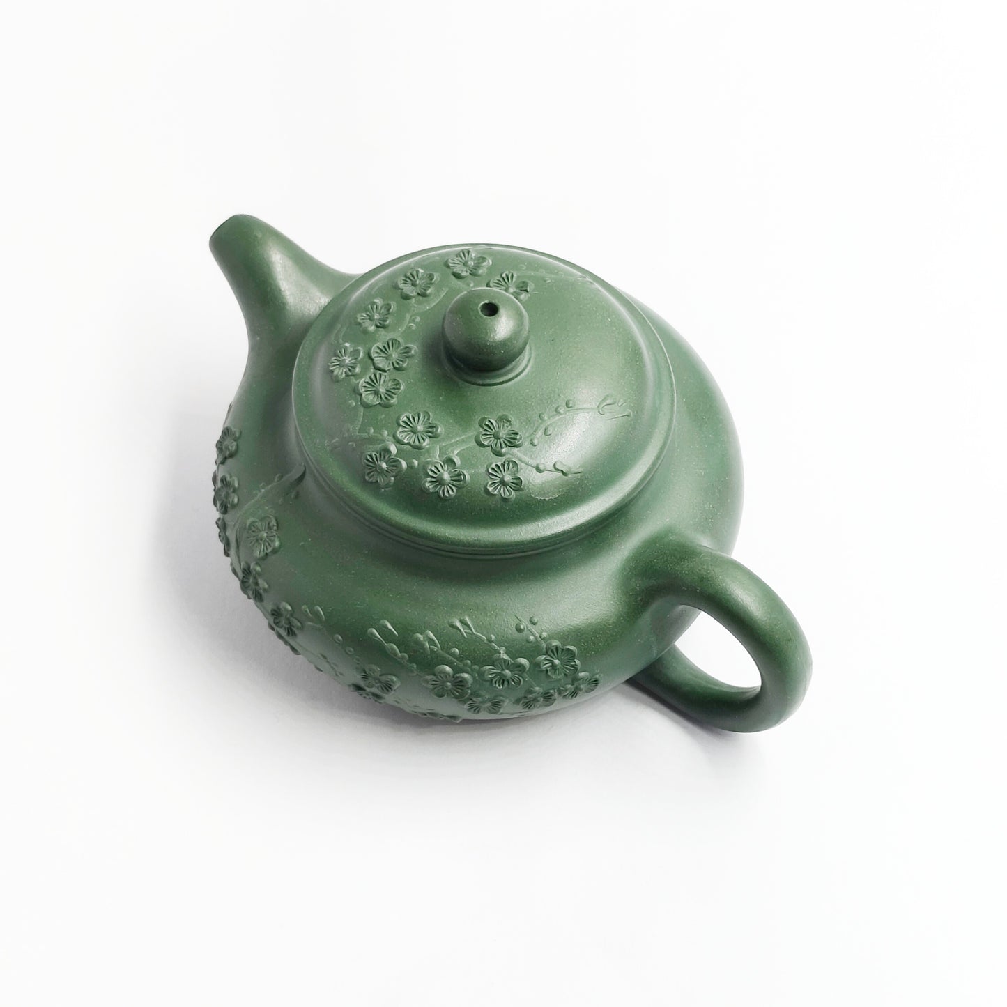 Cyan-Glaze Winter Plum Teapot