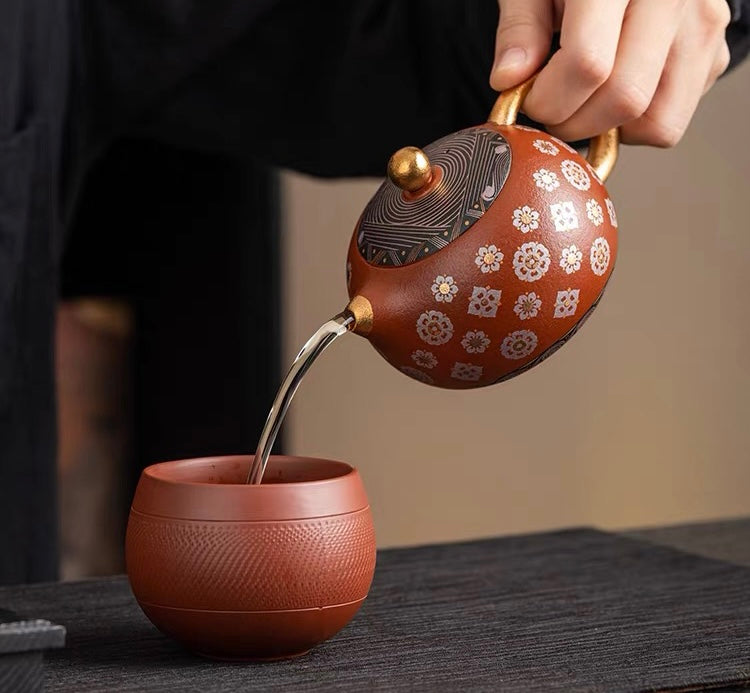 Zisha teapot tea separation teapot Xi Shi pot