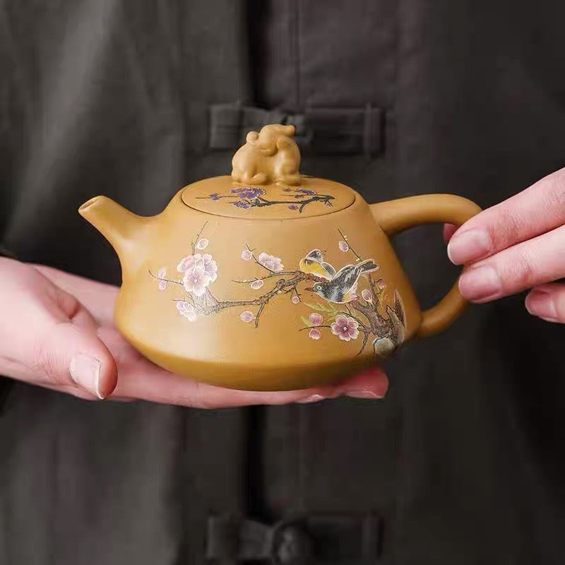 Yellow section mud Fengming water cut off thermochromism beaming stone ladle pot