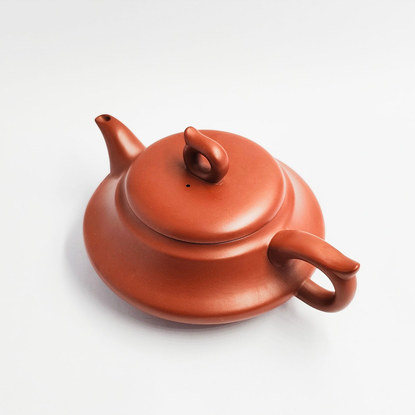 Flat Lantern Teapot in Zhuni Clay