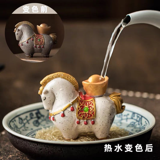 Discoloration immediately rich tea pet ornaments Chinese lucky Tang Ma