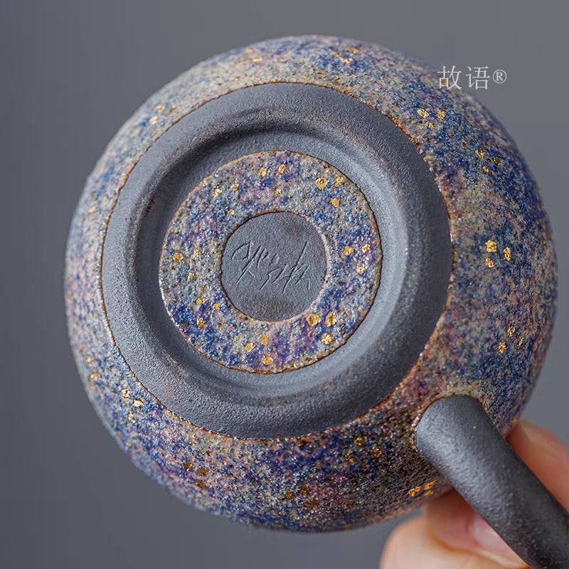 Master Lin Peifu's handmade colorful rock and mineral beauty pot