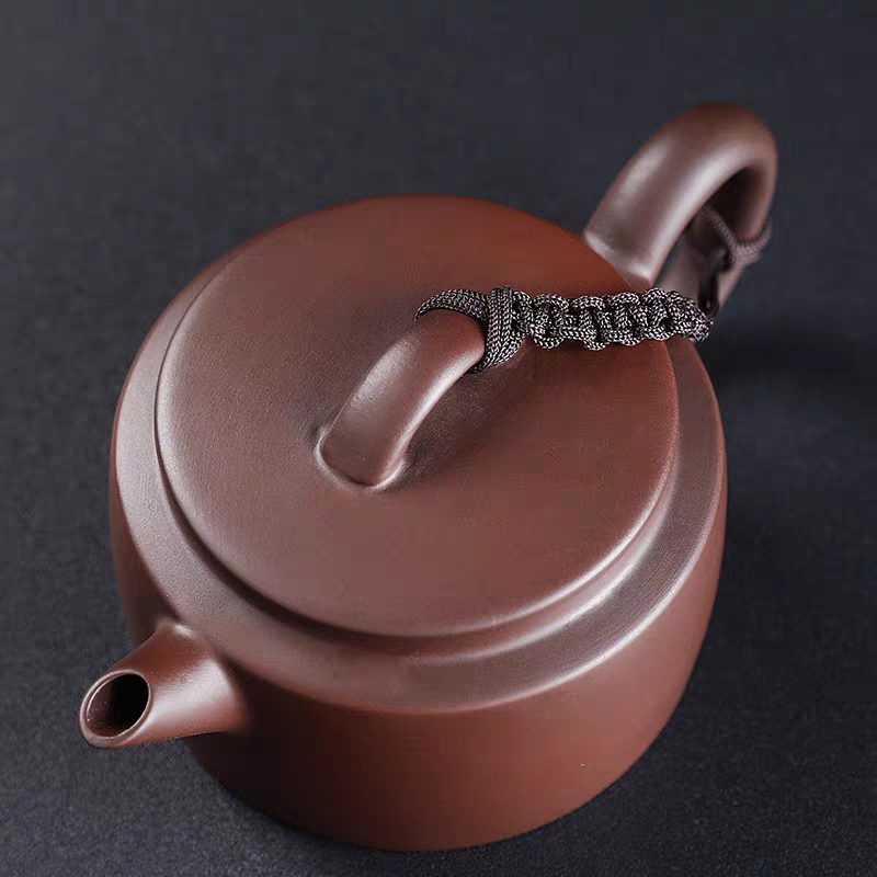 Han Tile Teapot Single Teapot Purple Clay Handmade Small Teapot Chinese Style Home