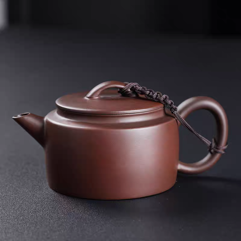 Han Tile Teapot Single Teapot Purple Clay Handmade Small Teapot Chinese Style Home