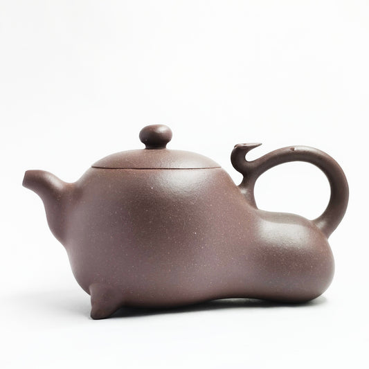 Purple Eggplant Spirit Rhythm Three-Footed Teapot