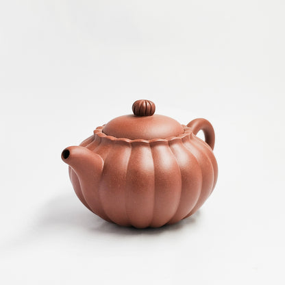 Vermilion Clay Chrysanthemum Petal Teapot