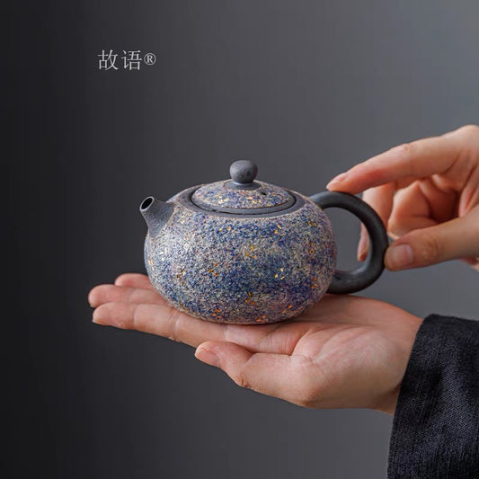 Master Lin Peifu's handmade colorful rock and mineral beauty pot