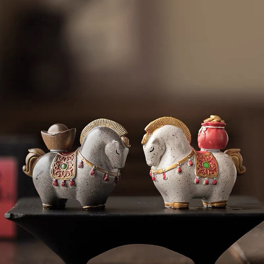 Discoloration immediately rich tea pet ornaments Chinese lucky Tang Ma
