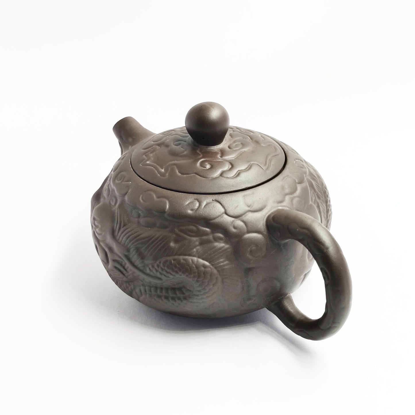 Black Sand with Dragon Motif Xishi Teapot