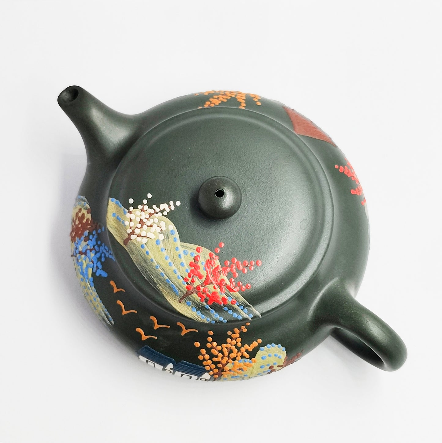 Archaistic Green Zisha Teapot