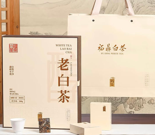 Fuding white tea Shoumei old white tea gift box