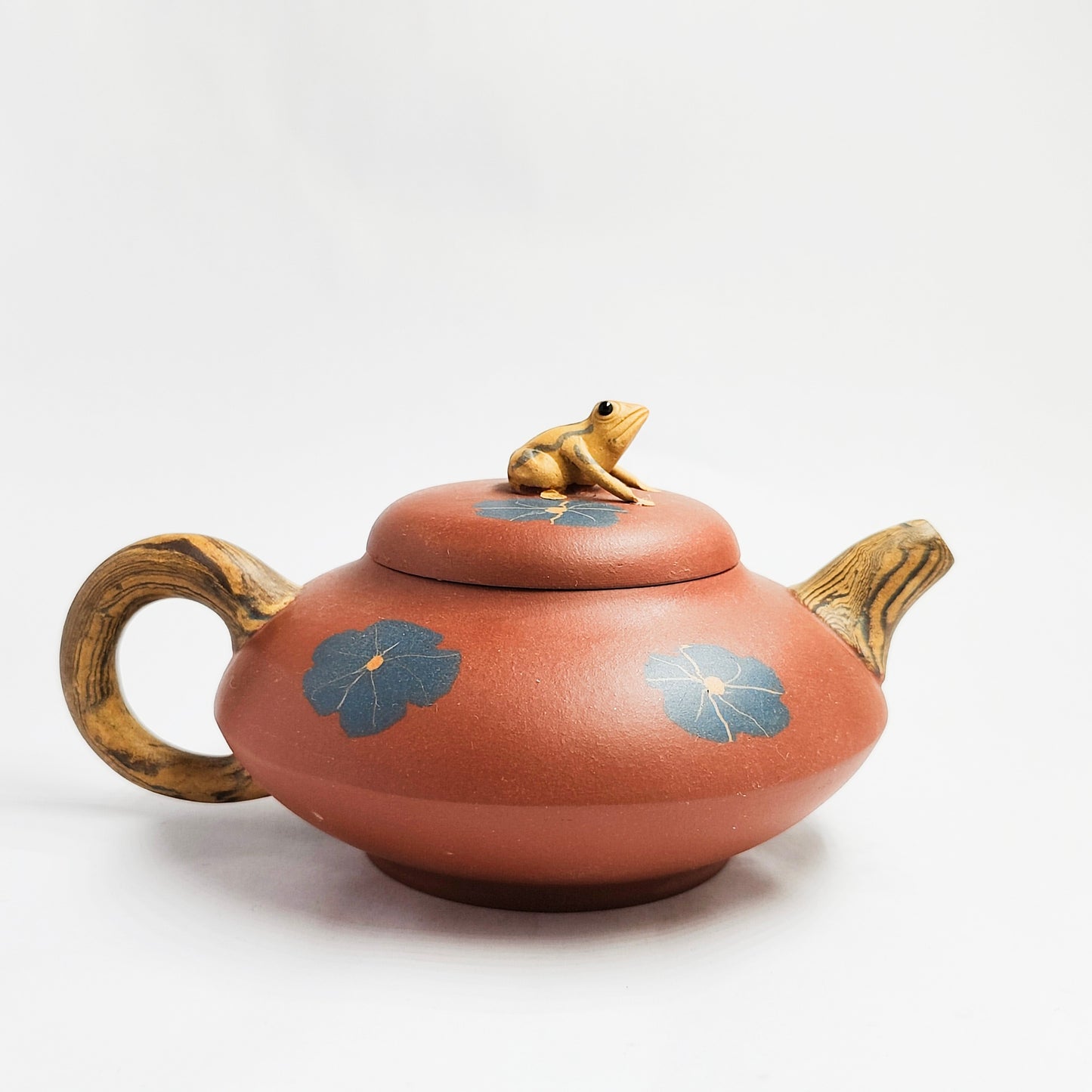 Vermilion Clay Marbled Frog Fun Lotus Rhyme Teapot