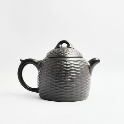 Dragon Egg Teapot in Black Gold Clay