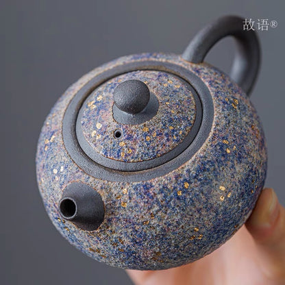 Master Lin Peifu's handmade colorful rock and mineral beauty pot