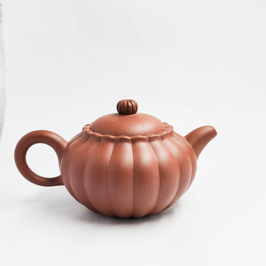 Vermilion Clay Chrysanthemum Petal Teapot