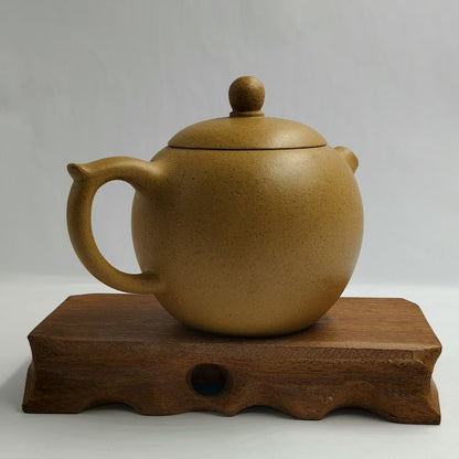 Master Xiang Jian handmade yellow clay carved with ZiZai teapot