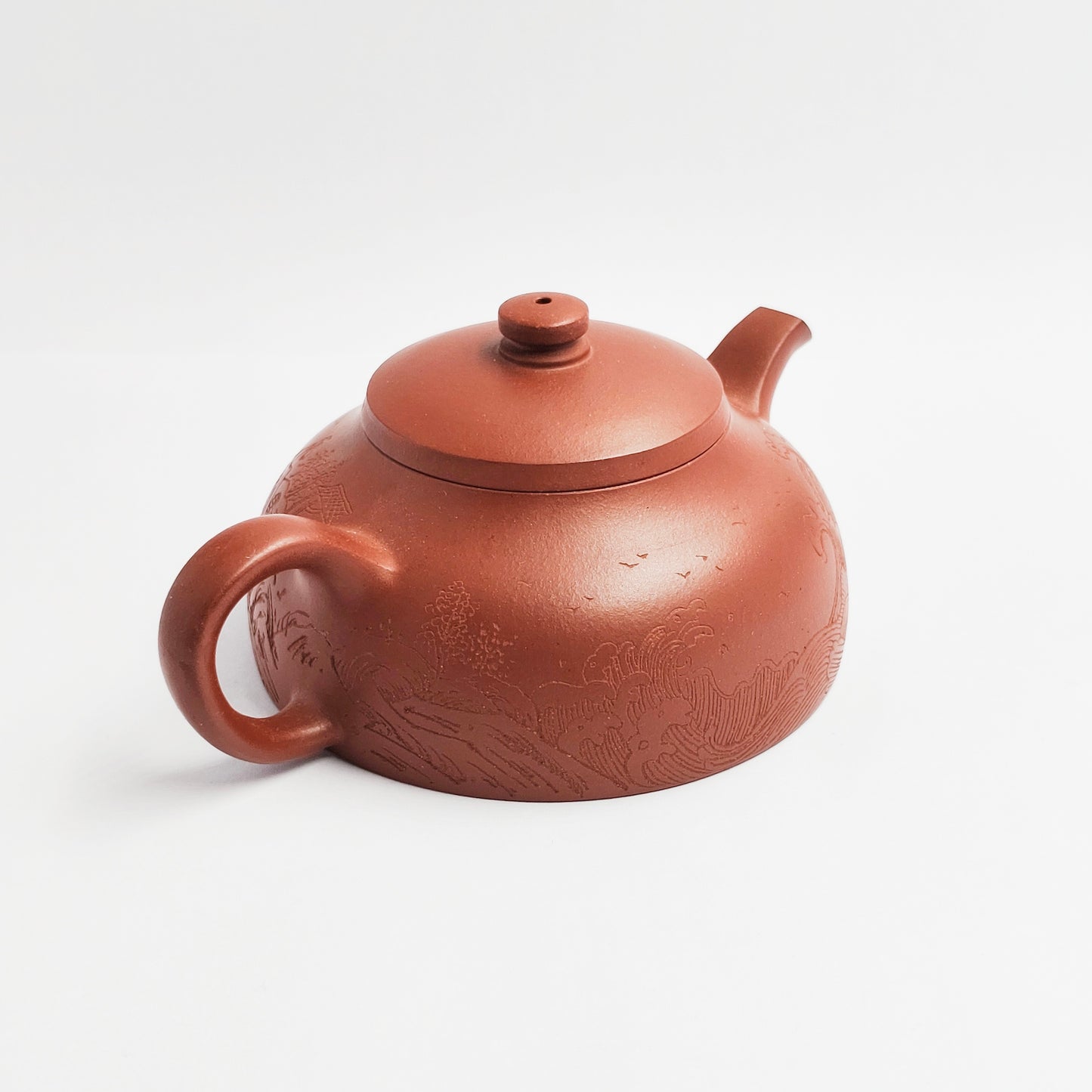 Purple Clay Wave-Shadow Teapot