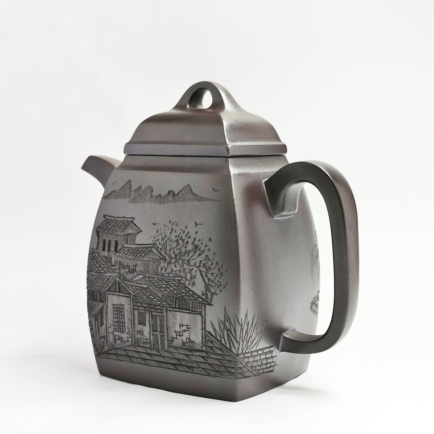 Ebony Rhyme Nostalgia Square Zun Teapot