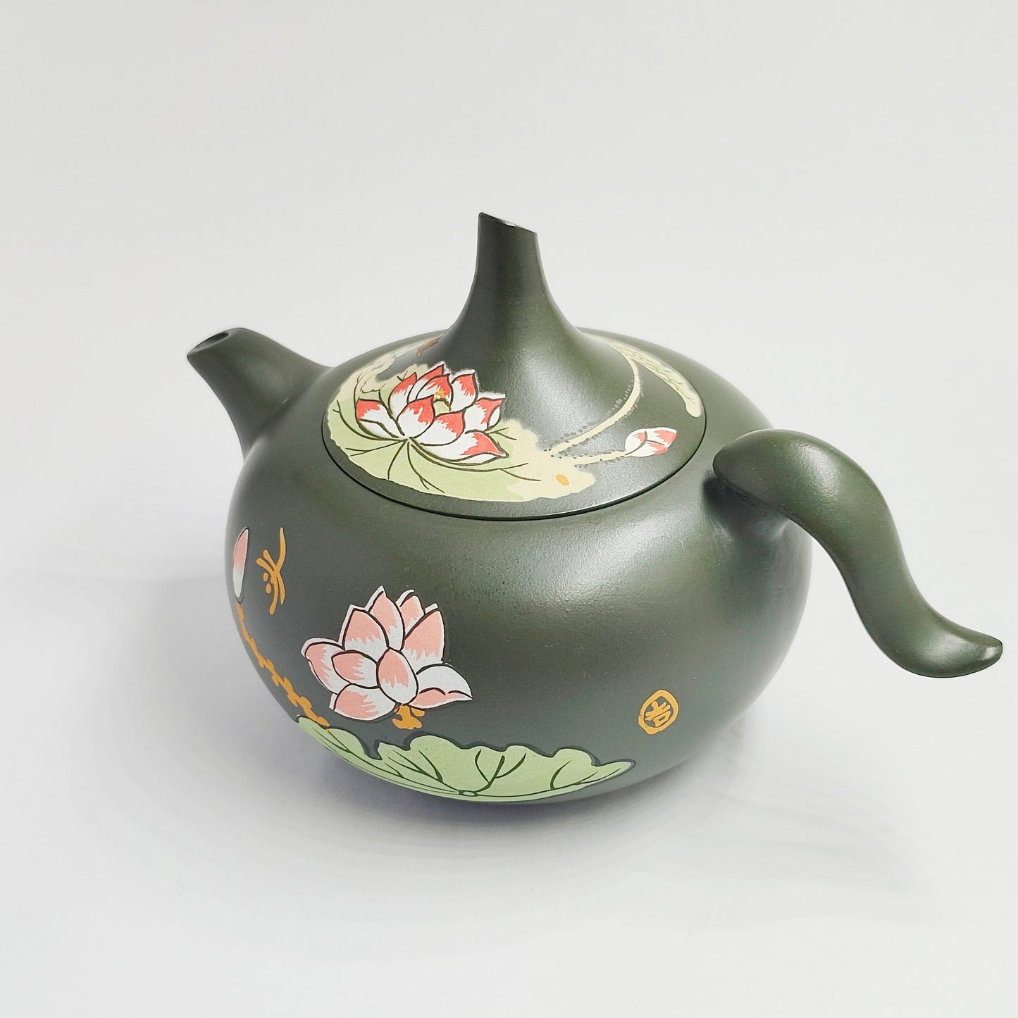 Lotus Shadow Ink Fragrance Curved Stream Teapot