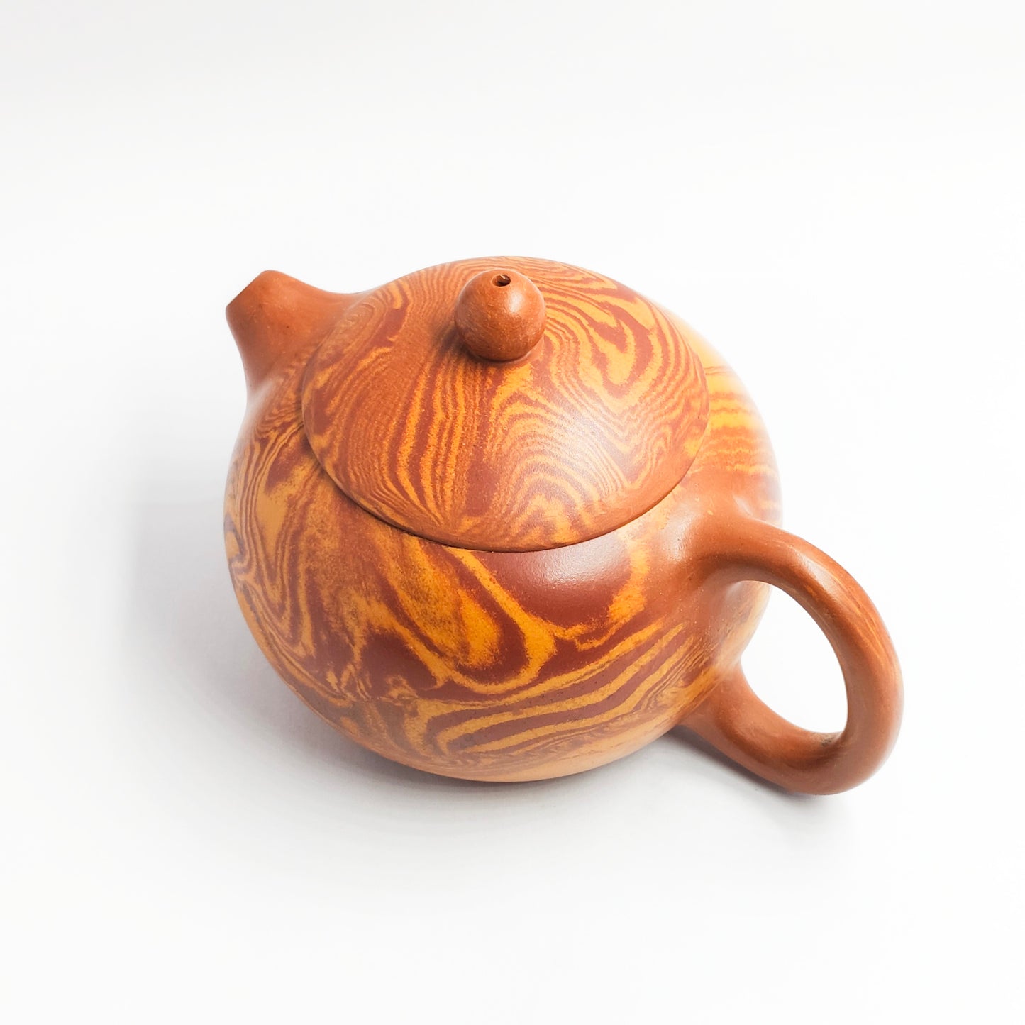 Xishi Teapot with Marbled Clay and Flowing Cloud Veins