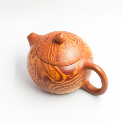 Xishi Teapot with Marbled Clay and Flowing Cloud Veins