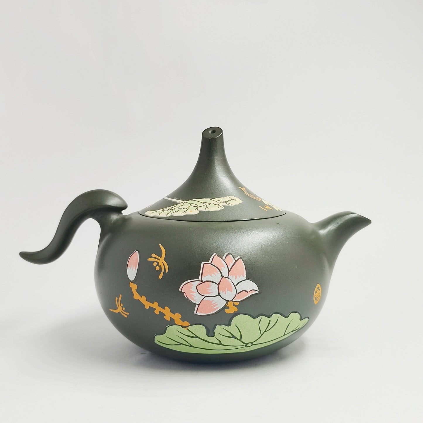 Lotus Shadow Ink Fragrance Curved Stream Teapot