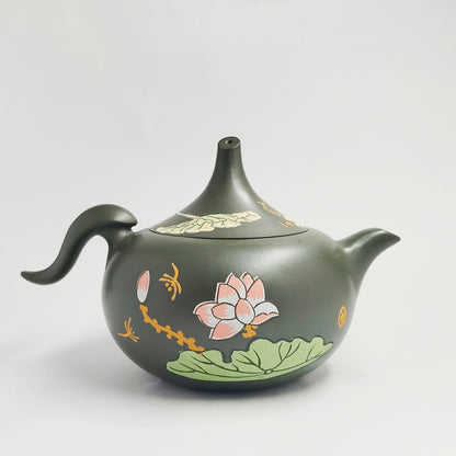 Lotus Shadow Ink Fragrance Curved Stream Teapot