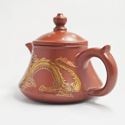 Zhuni Teapot with Golden-scaled Auspicious Dragon
