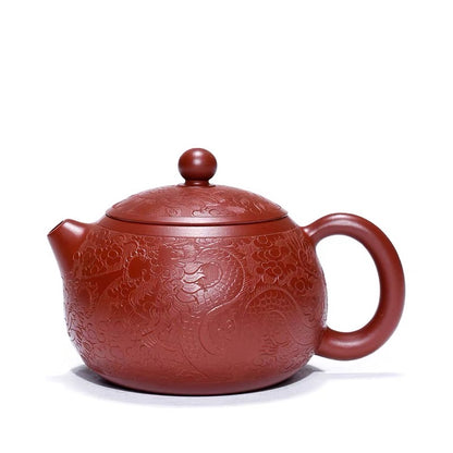 Yixing red porcelain raw mine Dahongpao hand-carved Longfeng Chengxiang Xishihu