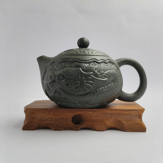 Purple clay pot raw ore green mud Xi Shi Teng Long teapot