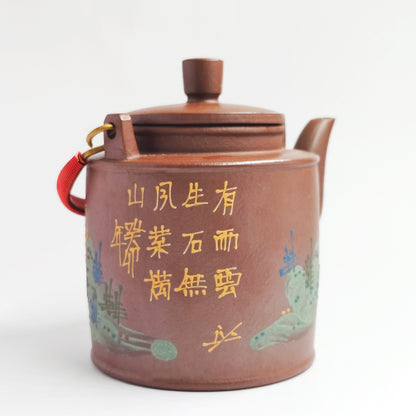 Zhuni Hanging Teapot with Landscape Painting and Artistic Conception