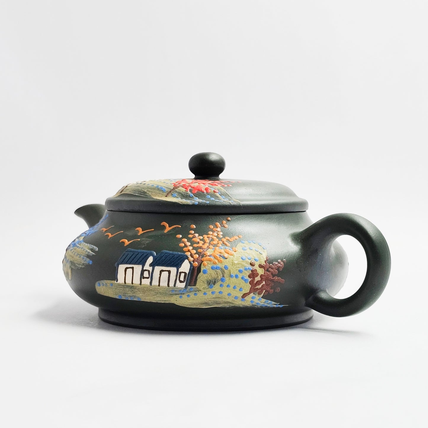 Archaistic Green Zisha Teapot