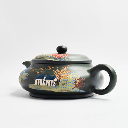 Archaistic Green Zisha Teapot