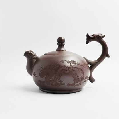 Purple Clay Auspicious Dragon Teapot
