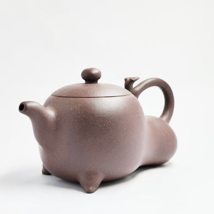 Purple Eggplant Spirit Rhythm Three-Footed Teapot