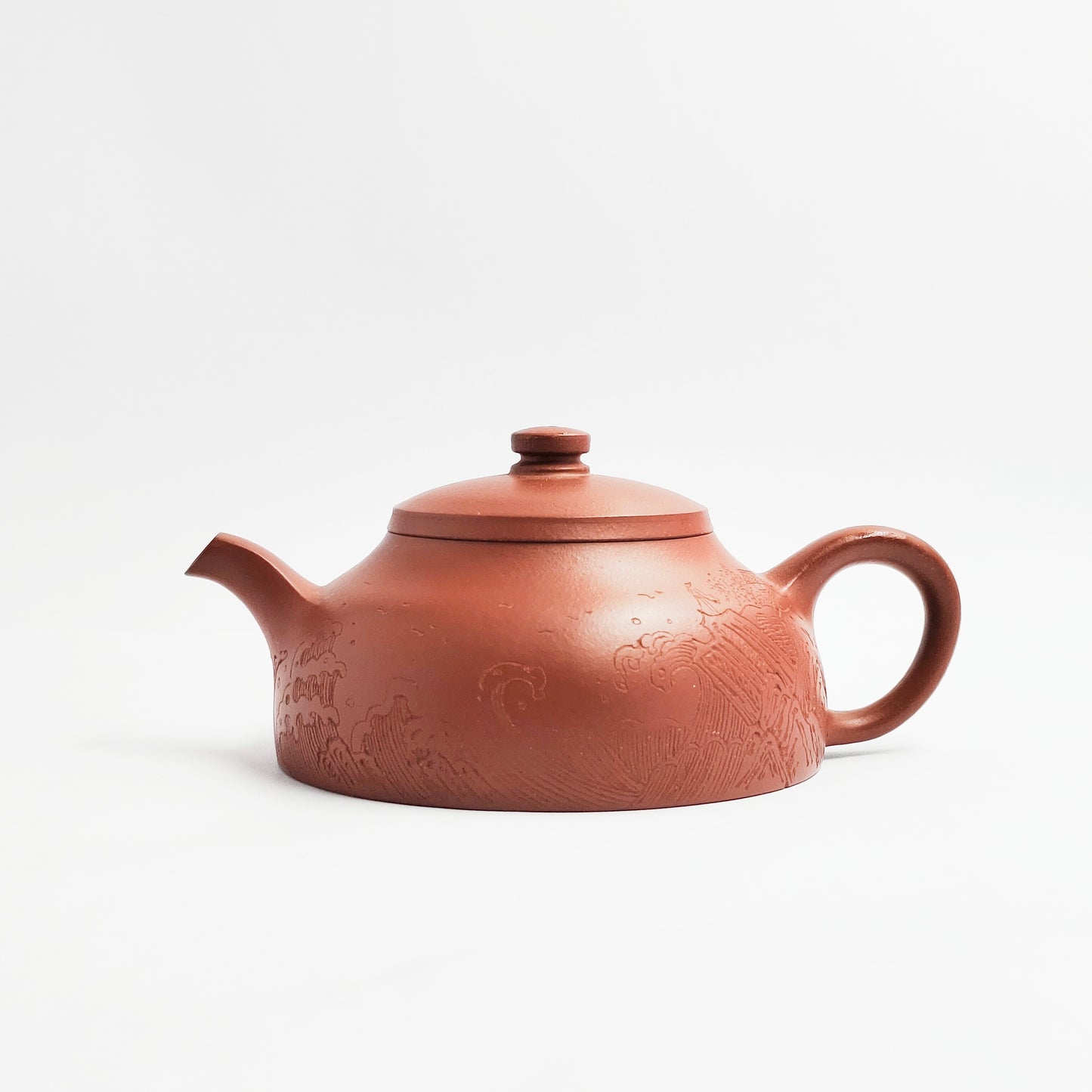 Purple Clay Wave-Shadow Teapot